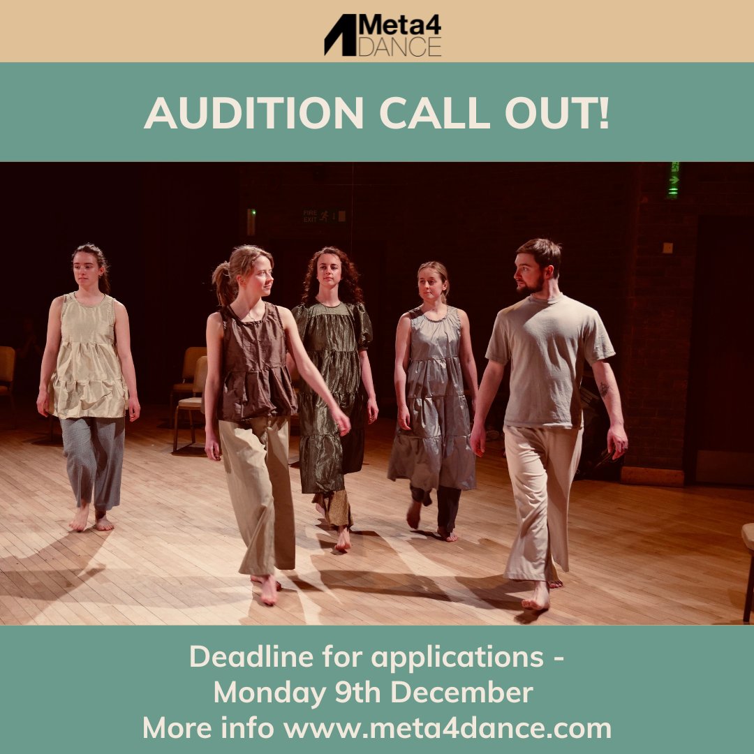 Meta4Dance Company (@meta4dance) on Twitter photo 📣 Audition Call Out 📣
We are seeking two contemporary dancers based in the North East, as part of our project Desire Lines.
The link to the information pack is here: meta4dance.com/work-for-us Please share and help us spread the word! <a href="/CultureNland/">CultureNorthumberland</a> <a href="/AlnPlayhouse/">Alnwick Playhouse</a> 📣 Audition Call Out 📣
We are seeking two contemporary dancers based in the North East, as part of our project Desire Lines.
The link to the information pack is here: meta4dance.com/work-for-us Please share and help us spread the word! <a href="/CultureNland/">CultureNorthumberland</a> <a href="/AlnPlayhouse/">Alnwick Playhouse</a>