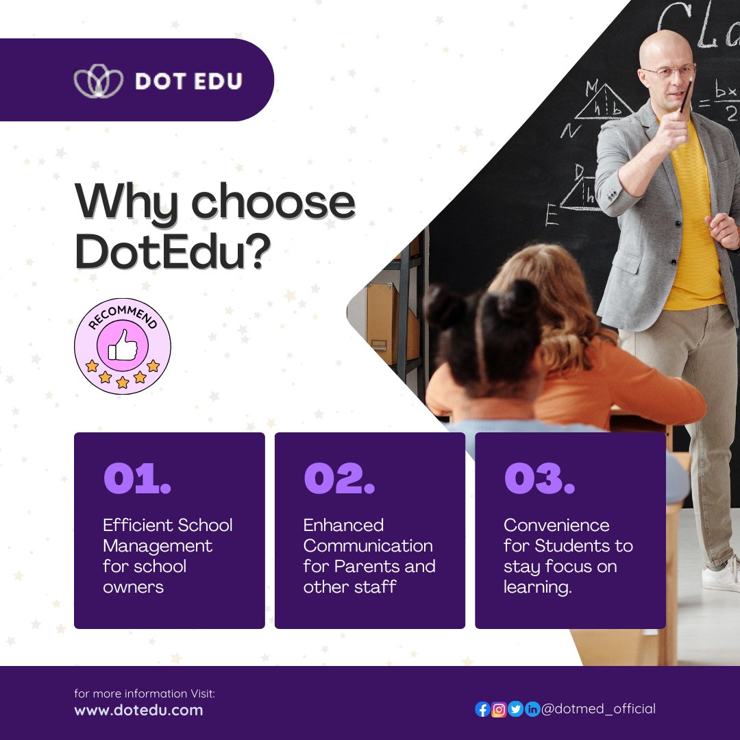 dotedu_official's tweet photo. Why choose DotEdu?

#DotEdu_official #SchoolManagement #EdTech https://t.co/FkFhEJ3jy9