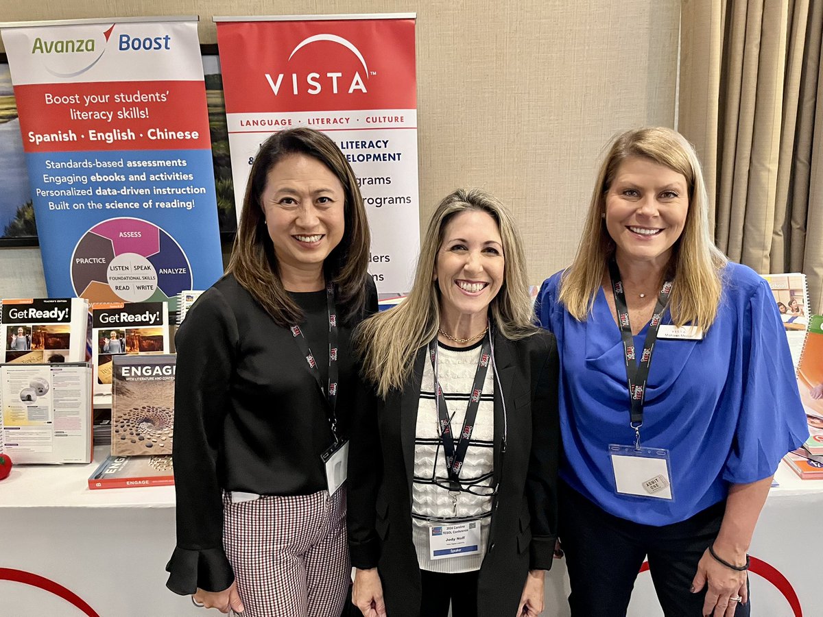 Our team is all set and ready to see you at Carolina TESOL! Swing by booth B/C—we can't wait to chat and share some amazing resources with you. See you there! @CarolinaTESOL #prek12