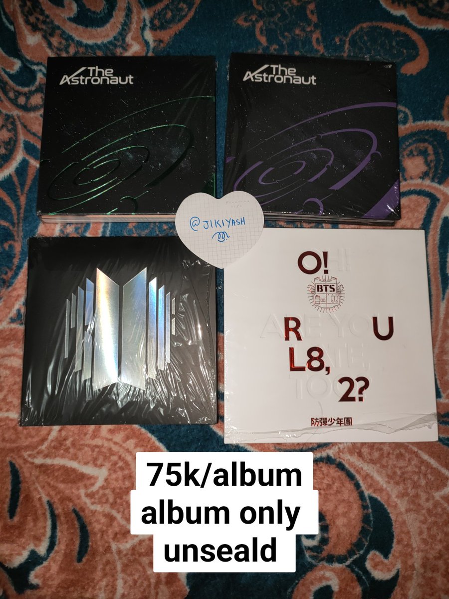 jikiyash's tweet photo. Help RT / Like 💜

Wts/LFB BTS photocard

🏷️Price in pict inc packing fee
🏷️Exc. adm 9%
🏷️ Condi by DM 
📍Dom Jakarta pusat 
✅ Fullpay/Splitpay 🍊
❌ No HNR Please🙏🏻

Tags BTS PC ina  Jimin Jungkook DVD album memo  ly Seoul tonmon https://t.co/6bqcGuBO8Q