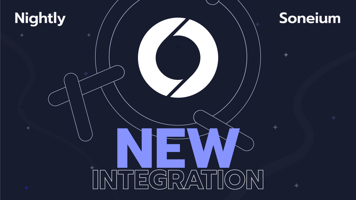 Nightly_app's tweet photo. 🚨New chain alert🚨

@soneium is now available on Nightly!

Soneium is a next-gen L2 that brings emotion and creativity onchain while seamlessly bridging Web2 &amp; Web3🙌

Made by Sony Block Solutions Labs it is designed to make blockchain more accessible and creative. https://t.co/izdO6blTHt