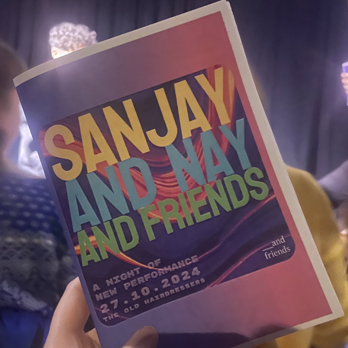 Great to be at @andfriends_scot last night 🧡

Joyful and lovely to see such a variety of  new work being made in Scotland! 🎉🎉🎉