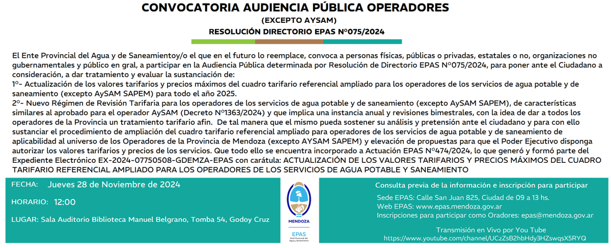 EPAS. Ente Provincial del Agua y de Saneamiento tweet media