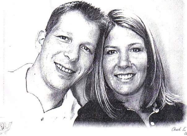 mikethenavyguy's tweet photo. Happy birthday to my twin sister 
@MJayMahoney !!
Have an awesome day!!!
Love this picture of us, done with the Chucky Cheese sketch machine in Kingston Ontario!! https://t.co/Ua8xoNUM05