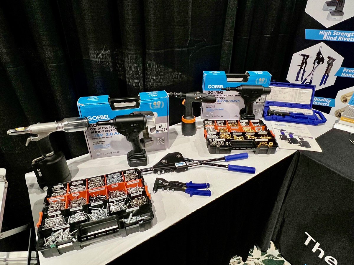 GoebelFasteners's tweet photo. Come see us at Booth #204 at the NetPlus Alliance Annual Meeting in San Antonio, TX this week! We have a full line of products available for demo and special show pricing on our cordless battery tools!
#GOGoebel #FastenerIndustry #Tradeshow #CatalystForGrowth https://t.co/leK57wmae3