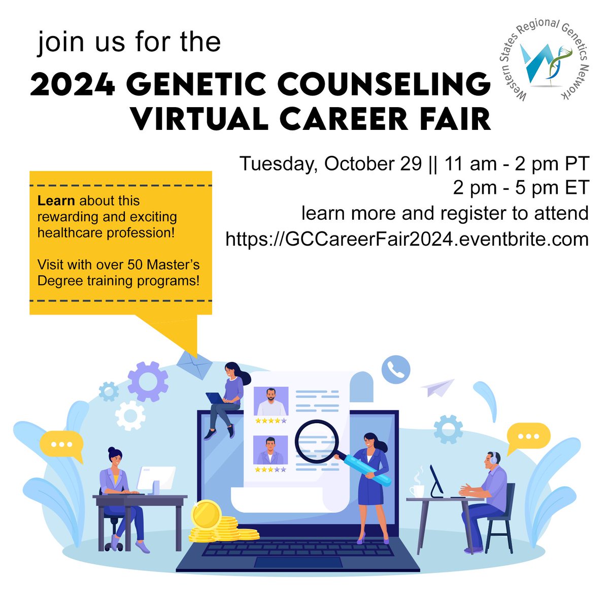 USC Genetic Counseling Program (@uscgcprogram) on Twitter photo GC Career Fair happening TOMORROW! Click here to register for this wonderful learning opportunity: eventbrite.com/e/2024-genetic… GC Career Fair happening TOMORROW! Click here to register for this wonderful learning opportunity: eventbrite.com/e/2024-genetic…