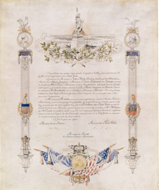AOTUS11_Shogan's tweet image. Today marks the anniversary of the unveiling of the Statue of Liberty (@StatueEllisNPS) in 1886. You can see the original deed of gift for this national treasure in our Records of Rights exhibit online and at the @USNatArchives building in Washington!
catalog.archives.gov/id/595444