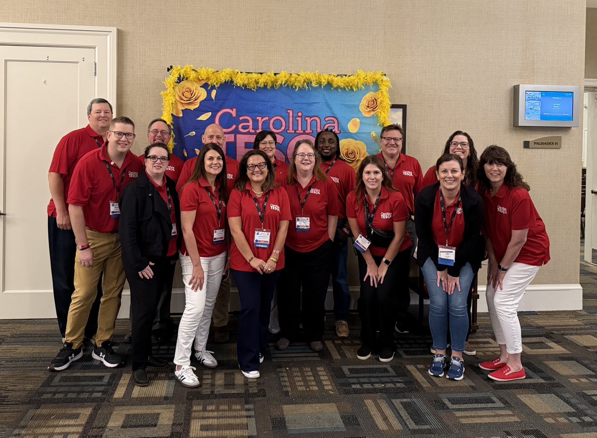 Our executive board is ready for day one of #CarolinaTESOL2024!