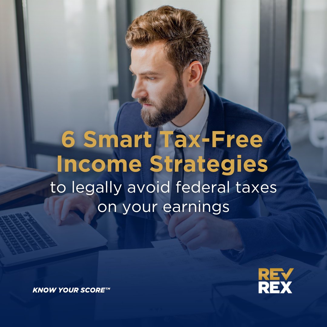revrexscore's tweet image. Want to keep your income tax-free? Here’s how: Roth IRAs, home sale gains, 529 college plans, and more. Keep more of what you earn! #REVREX #knowyourscore #FinancialTips #TaxFreeIncome