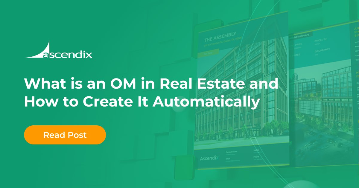 Explore how to generate Offering Memorandums using the advanced generation tool Ascendix Composer.

Read the full article here: ascendix.com/blog/real-esta…

#RealEstate  #realestateagent #LeadGeneration  #Ascendix #Composer