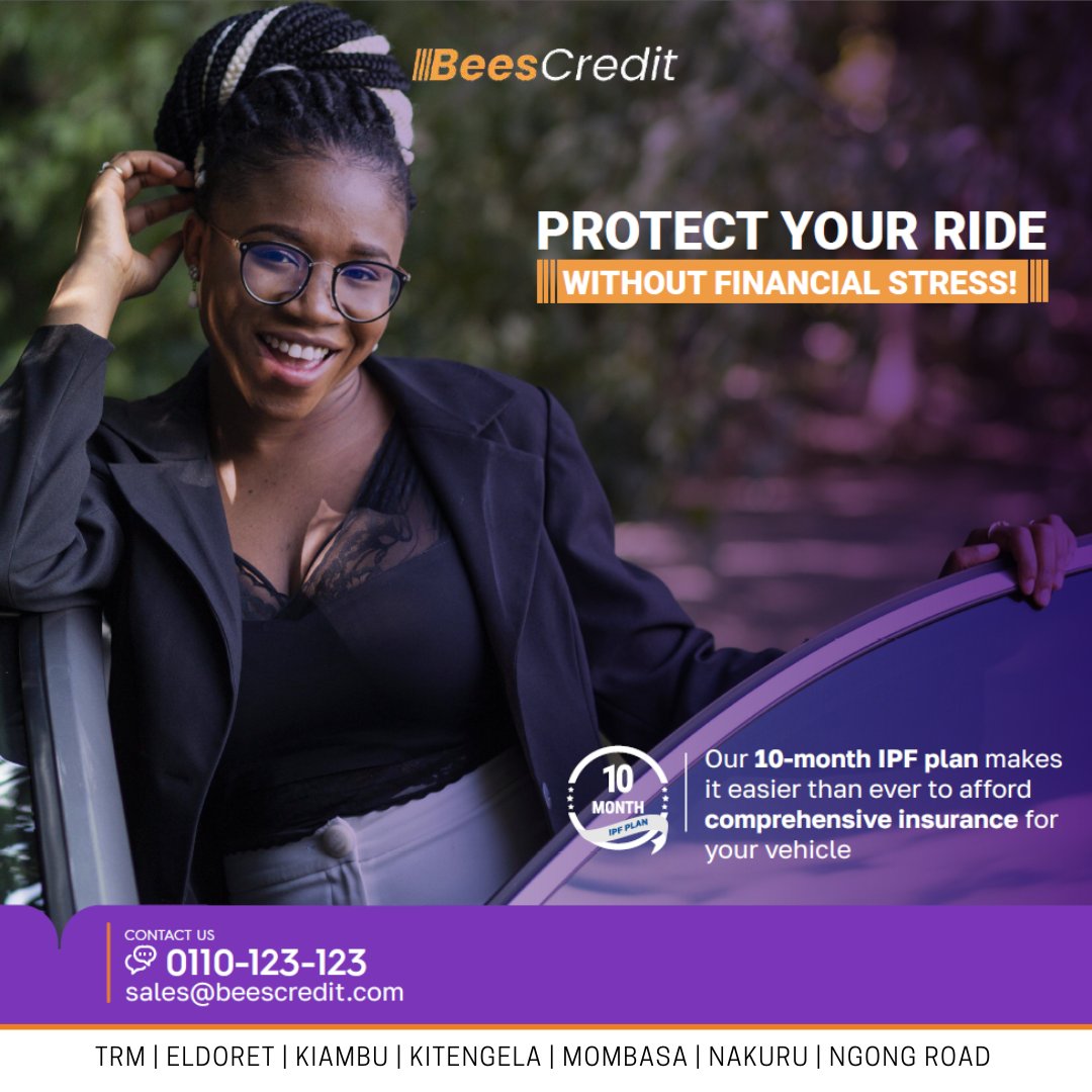 beescredit's tweet image. From minor fender benders to unforeseen accidents, driving comes with its own risks. Drive with confidence, knowing that your journey—and your vehicle—are protected.

#ipinsuranceke #insuranceke #carinsurance #carinsuranceke