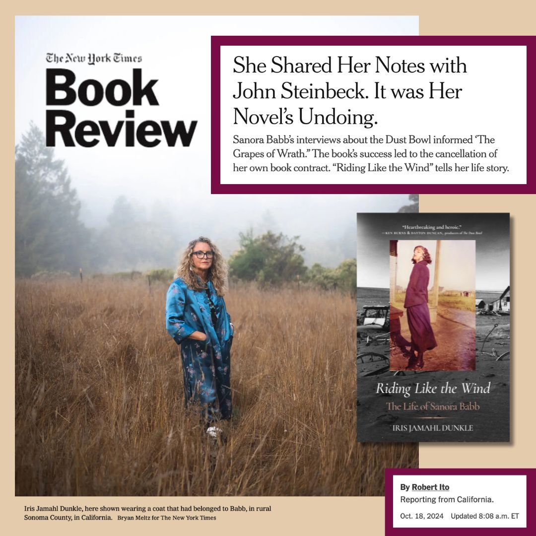 PineStatePub's tweet photo. Oh nothing, just @irjohnso being SMART &amp; looking FABULOUS in @nytimesbooks (in Sanora Babb's coat, no less!)

https://t.co/fLGBugf7Va https://t.co/38tYAIULOg