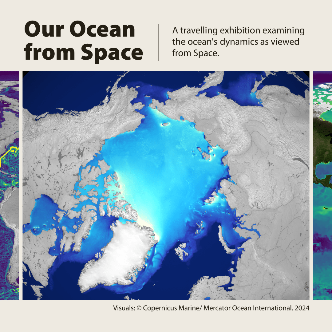 MercatorOcean's tweet photo. The #OurOceanfromSpace comes to Paris!
28Oct-31 Dec, the @ocean_exhibit will be displayed on the gates of @UNESCO
In the context of #OceanPredict24, this exhibition illustrates the role of ocean observing & prediction in protecting the ocean &its resources
https://t.co/fTOjwMnuJK https://t.co/QPfc7xh2D0