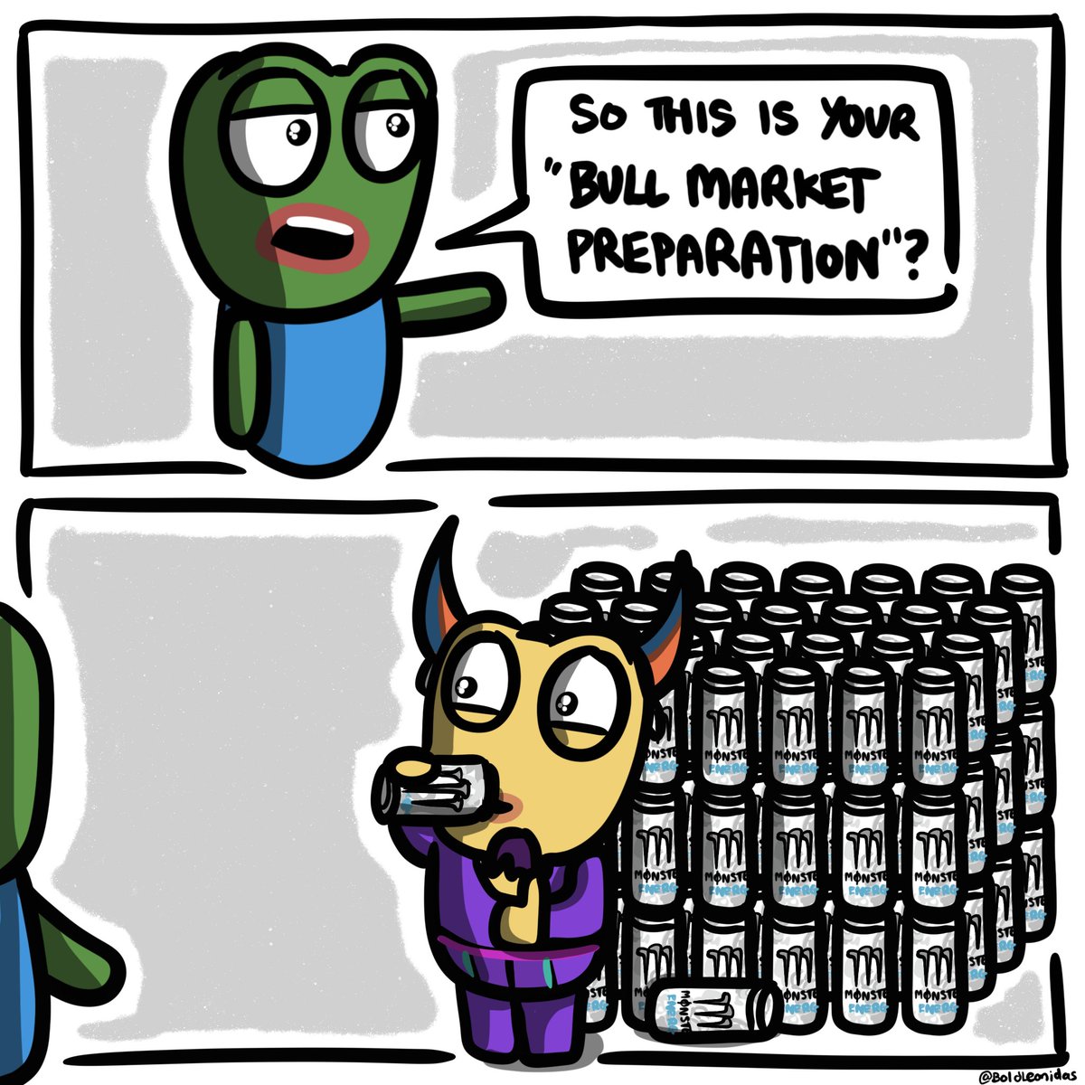 🚨 Monster Giveaway 🚨

We're hooking up a lucky mfer for their winter trading arc! Here's what you can win:

👹🥤 1-year stash of Monster Zero Ultra

To participate Just:

⚡ Like &amp; RT before Oct 30th @ 15:00 UTC

Godspeed 🫡