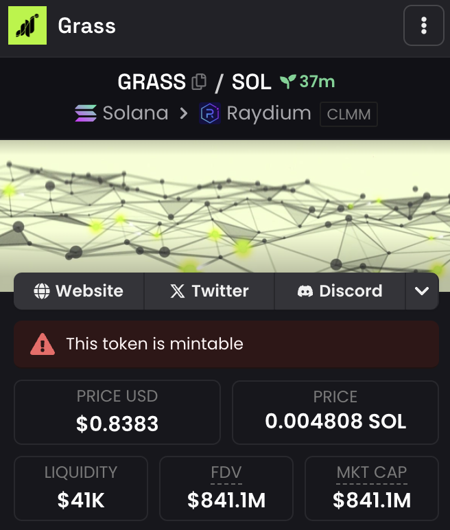 These dudes convinced everyone to download spyware, airdropped 10% to the community, then launched at 800 mil FDV with 40k in liquidity LMAO