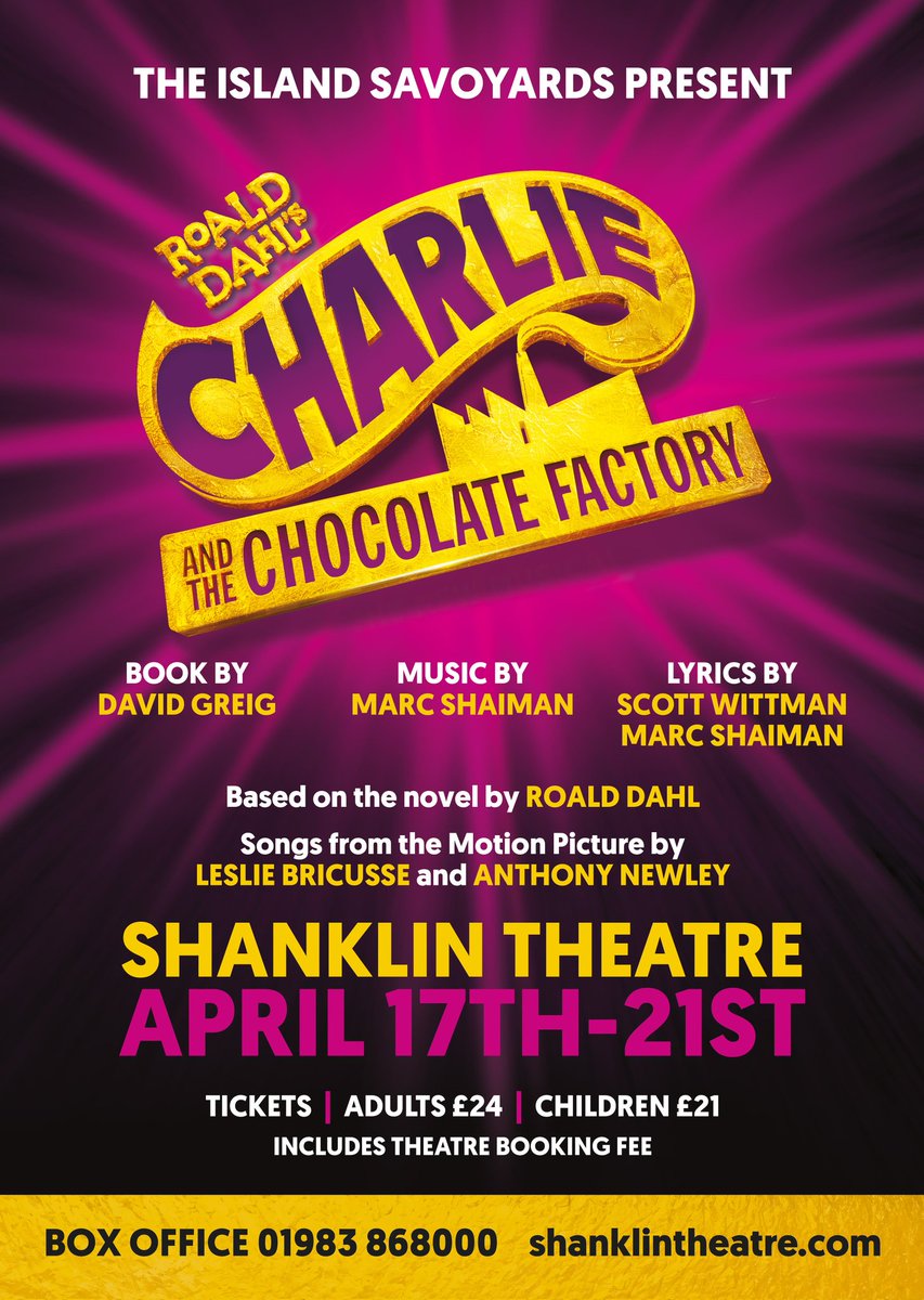 A world of pure imagination is coming to Shanklin Theatre - Easter 2025. TICKETS ON SALE NOW <a href="/ShanklinTheatre/">🎭 Shanklin Theatre 🎭</a>