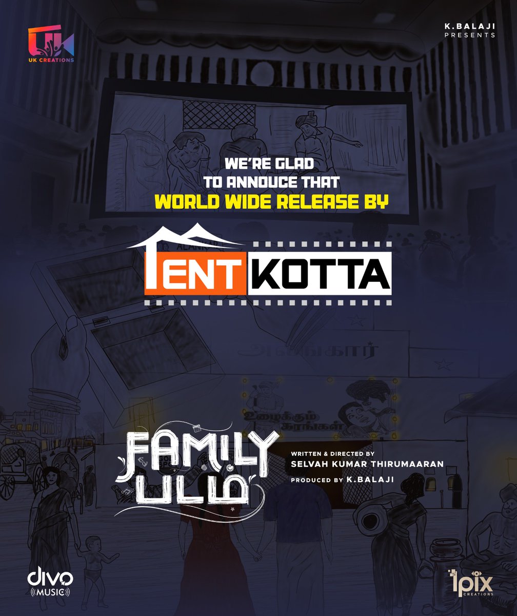 kayaldevaraj's tweet photo. Excited to present #FamilyPadam to the worldwide Release by @Tentkotta association with Ipix Creations—real stories, real emotions, for everyone, everywhere 🎬❤️
@UKCreationsoffl @varusath2003
#BalajiKumar @selvah_k_thiru @udhaykarthik5 @actorvivekpra
@parthikumar_90 https://t.co/IinpgCWYM8