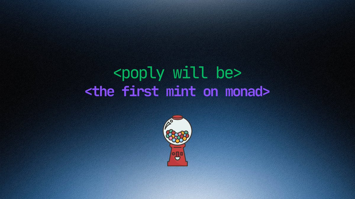 <poply will>
<mint the first collection of monad>

<like and rt to have a chance to win 10 og and mint the first collection on monad>