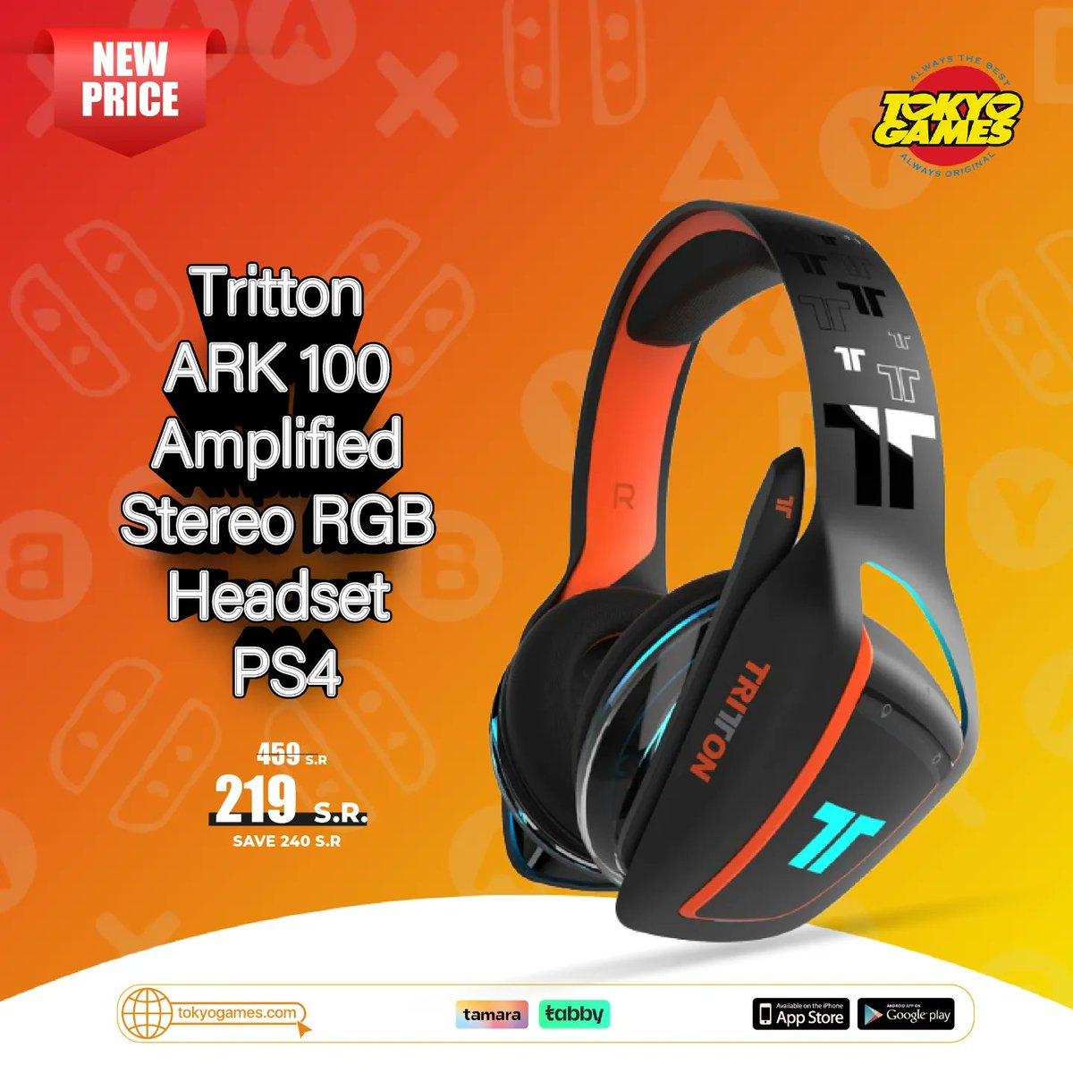 tokyogames's tweet image. أسعار جديدة لسماعات Tritton 😍

Tritton Headsets New Prices 😍🔥

متوفرة الآن في جميع معارض ألعاب طوكيو ومن خلال المتجر الإلكتروني مع خدمة التوصيل المجاني لجميع مدن المملكة 🇸🇦

Available now at TokyoGames stores and online with free delivery within Saudi Arabia 🚚

#Tritton