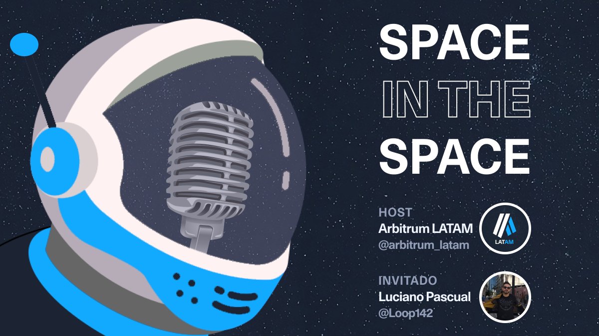 arbitrum_latam's tweet image. MAÑANA es día de space📣   

Este martes vamos a estar con @Loop142, contador y entusiasta crypto para hablar sobre temas regulatorios e impositivos de la industria en Arg

¡Activá el recordatorio! 

📅 Martes 28/10 
⏰12:00hs (GMT -3) 🇦🇷