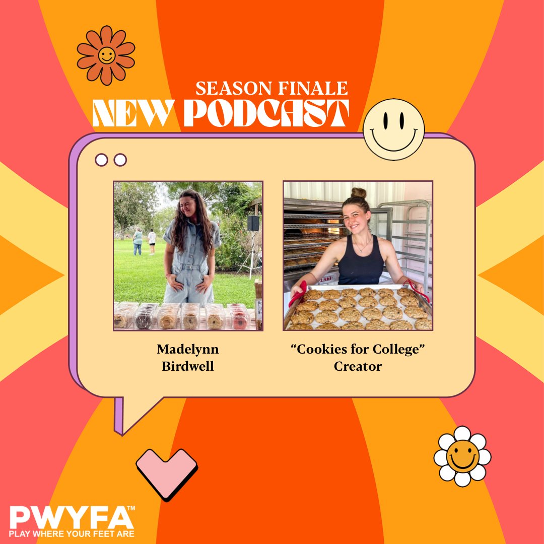 S3, Ep 11 | SEASON FINALE | "Cookies for College" with Madelynn Birdwell! Episode out now! #pwyfaplaywhereyourfeetare #pwyfa 
🎧: podcasters.spotify.com/pod/show/camer…
📺: youtube.com/watch?v=2jyKua…