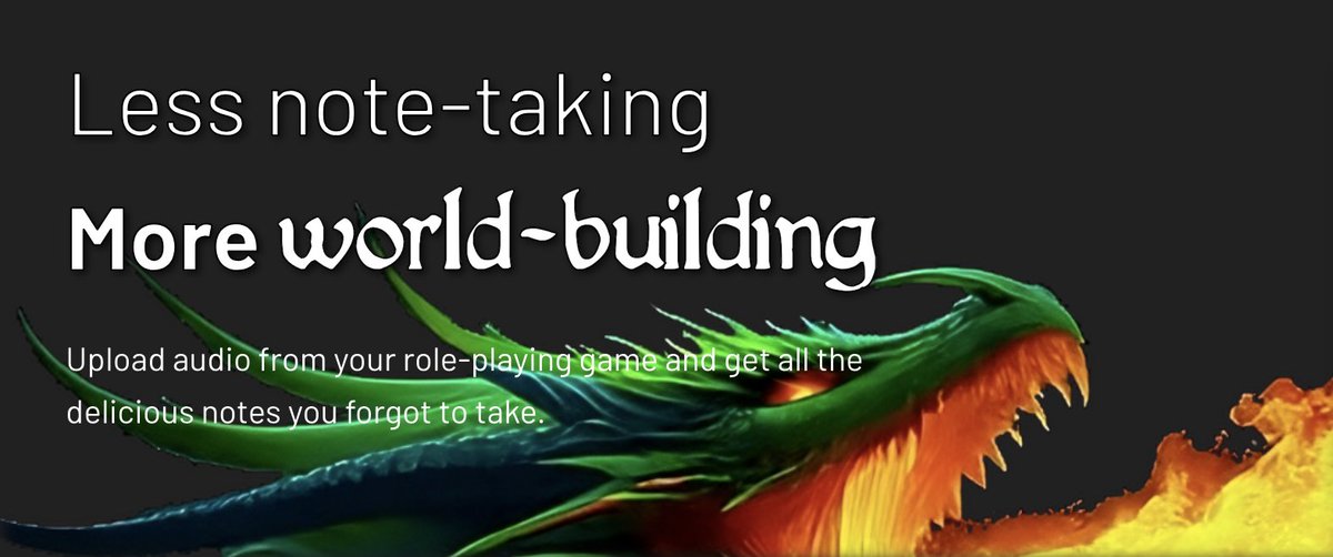 At #AllThingsOpen met somebody who built an AI tool to summarize sessions from table-top role playing games like DnD

Pretty cool use case

gmassistant.ai