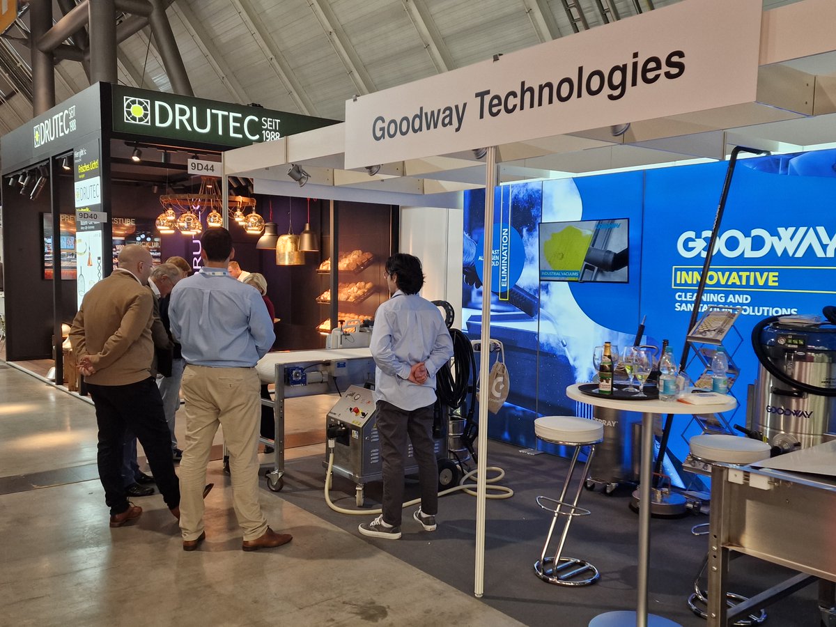 GoodwayMachines's tweet image. Our international sales team at Booth 9D44 at Sudback Trade fair for the bakery and confectionery trades!

#sudback #foodandbev #steamcleaners #beltcleaning