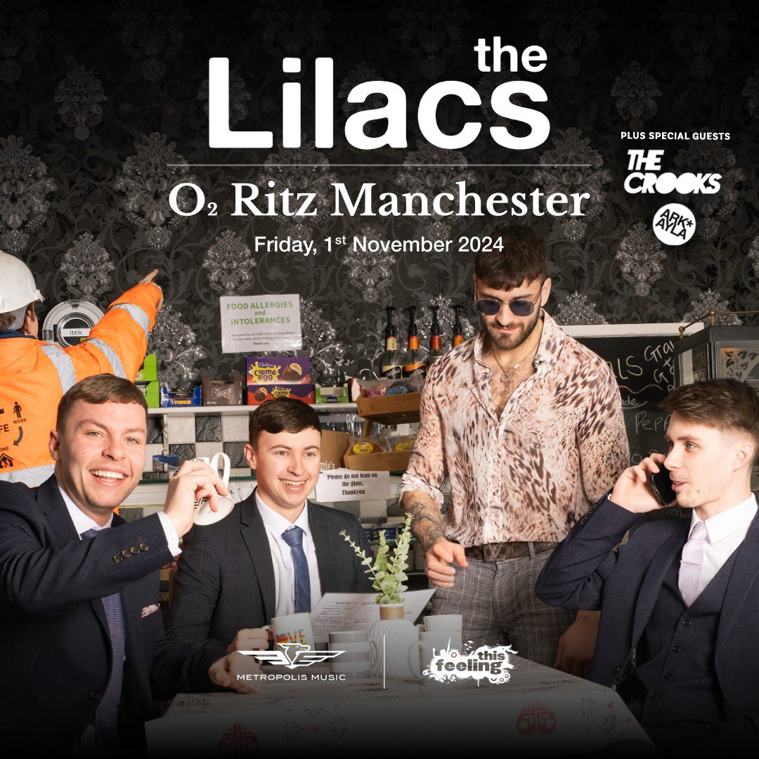 This Feeling (@this_feeling) on Twitter photo Coming up this week : Friday πΈ <a href="/TheLilacsUk/">The Lilacs</a> Manchester <a href="/O2RitzManc/">O2 Ritz Manchester</a> + special guests <a href="/TheCrooksUK/">The Crooks</a> & <a href="/Arkaylaband/">Arkayla</a>
ποΈ thisfeeling.co.uk/thelilacs
πΆ open.spotify.com/playlist/4ZNgTβ¦ Coming up this week : Friday πΈ <a href="/TheLilacsUk/">The Lilacs</a> Manchester <a href="/O2RitzManc/">O2 Ritz Manchester</a> + special guests <a href="/TheCrooksUK/">The Crooks</a> & <a href="/Arkaylaband/">Arkayla</a>
ποΈ thisfeeling.co.uk/thelilacs
πΆ open.spotify.com/playlist/4ZNgTβ¦