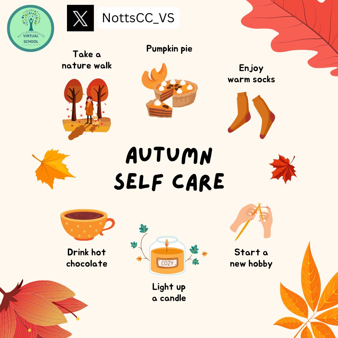 Half term can be a good time to connect with our young people &amp; remind them of the importance of self care. But don’t forget to look after yourself too &amp; set aside time for the simple things that bring you joy! What's your favourite thing to do on an Autumn day like today? 🍂