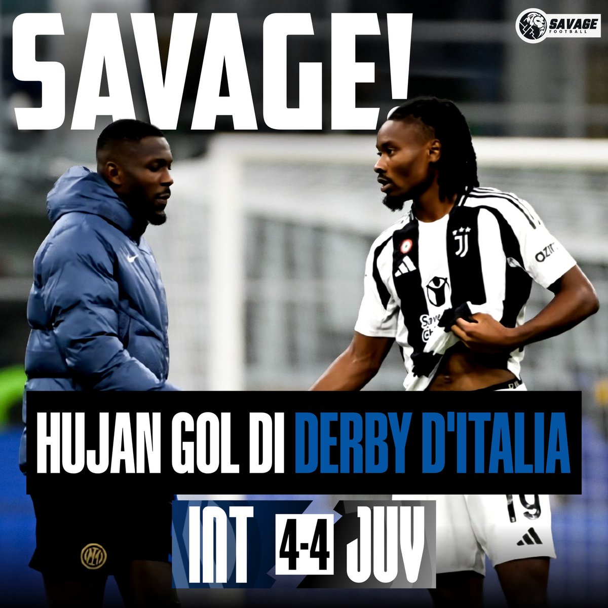 SavageFootballl's tweet photo. Hujan 8 gol mengisi Derby D'Italia.

Pertarungan balas membalas serangan dari kedua tim, jadi kunci di laga ini. Inter yang sempat unggul, harus puas berbagi angka karena gol dari Yildiz. Bagaimana jalanya laga?

Big thanks buat yg sudah retweet https://t.co/iVrVl4UJ9z