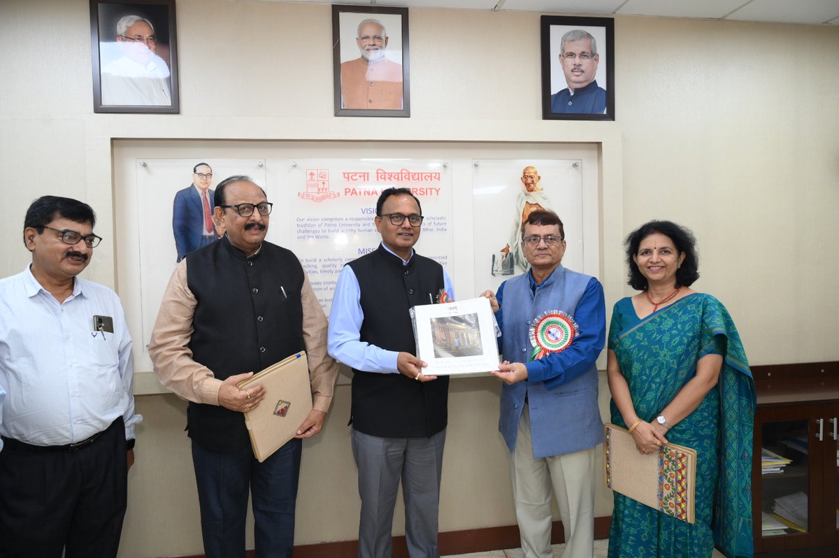 PatnaUniversit's tweet photo. Signing of MoU for Academic Cooperation between Patna University Patna and Dr. Rajendra Prasad Central Agricultural University (RPCAU)Samastipur, Bihar on 27.10.2024 @GovernorBihar
@BiharEducation_
@officecmbihar @airnews_patna https://t.co/p9xb6hmNcv