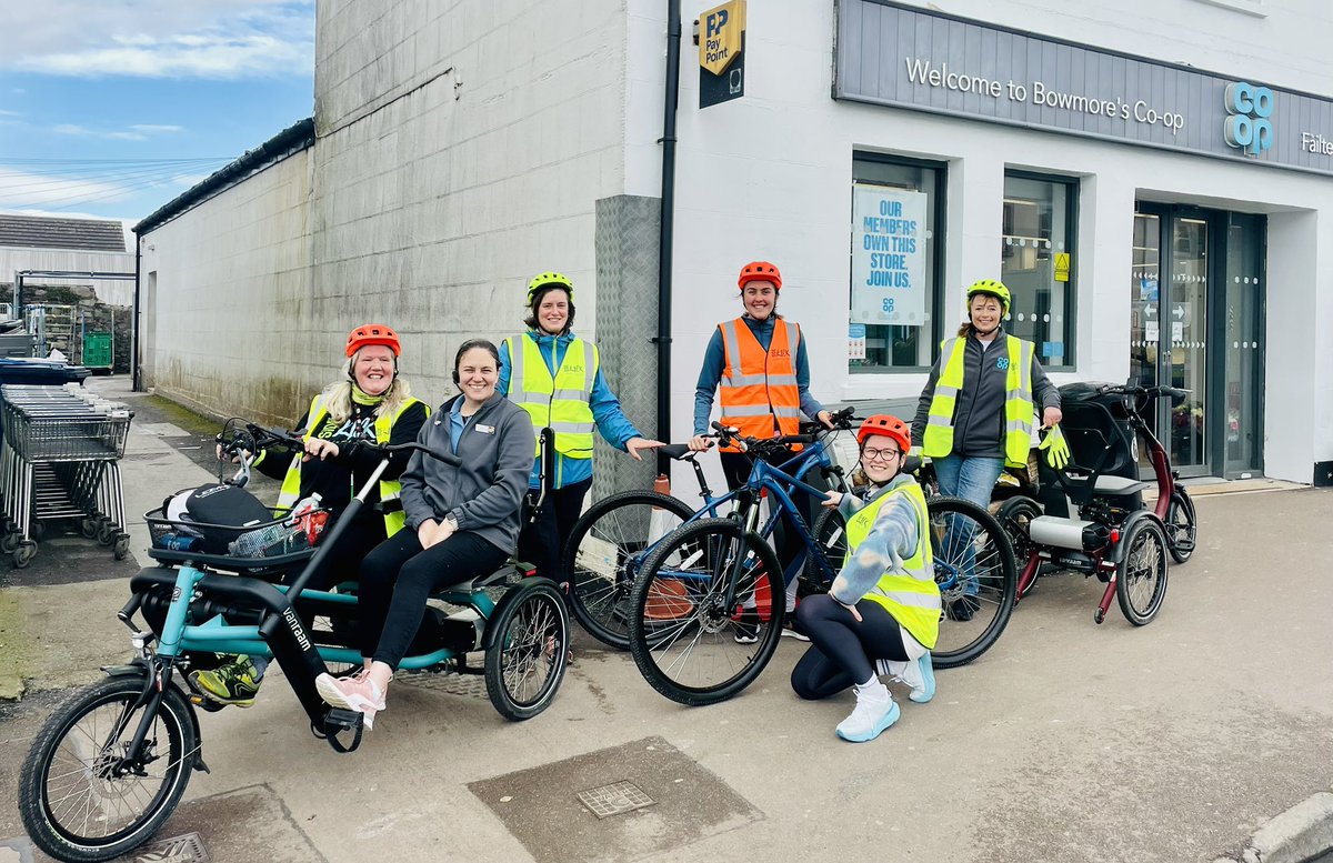 Great pre-celebration #Celebration with Round 9 Local Community Fund partner #Sidekick on Saturday, cycling the bikes purchased with <a href="/coopuk/">Co-op</a> funds across the island, showing Member Owners where their money goes.