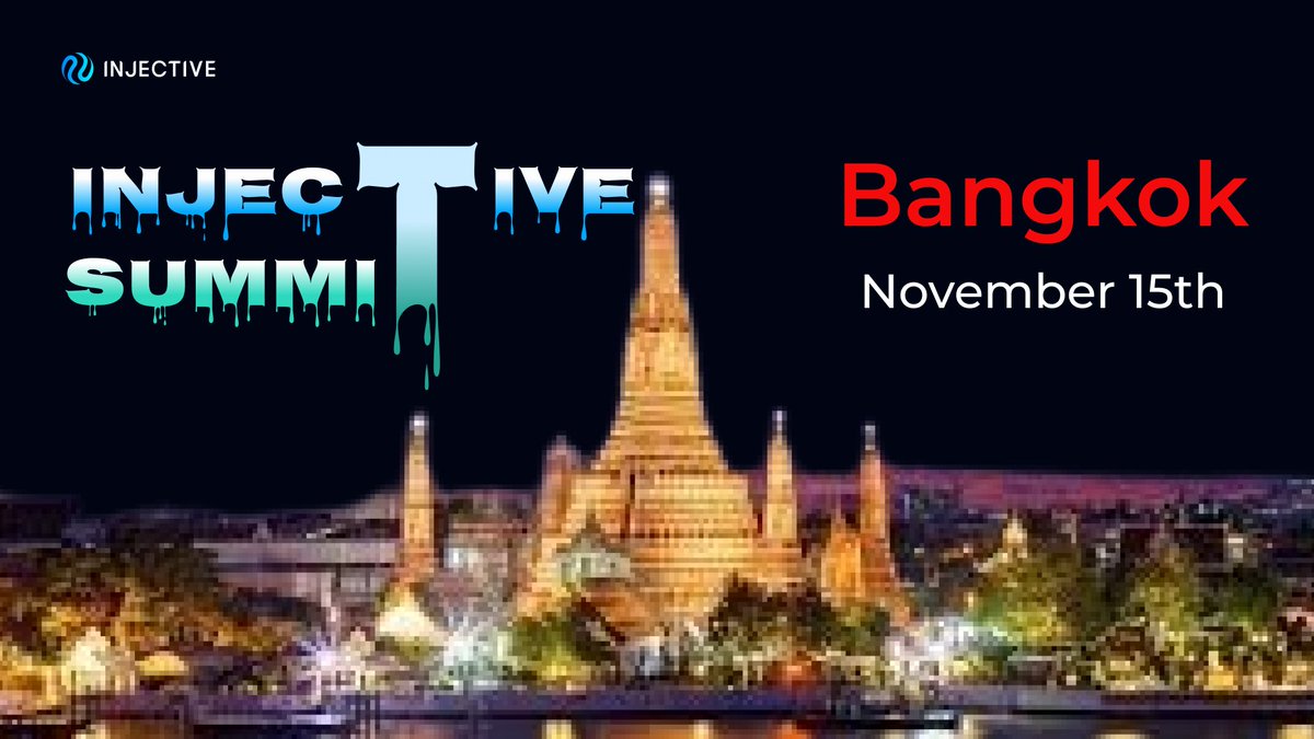 kimchininna's tweet photo. 🚀The new Injective Summit website is live❗️

📰Explore the event’s agenda, meet the partner lineup, and secure your spot for an unforgettable day in #Bangkok

🗓️Get ready for November 15th❗️

🔗Register: https://t.co/44HaYz65gZ

@injective #Summit2024 https://t.co/naFyphou39