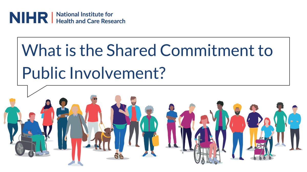 NIHRinvolvement's tweet image. Our #SharedCommitment to #PublicInvolvement is a joint initiative with over 20 partners to ensure excellent public involvement is at the heart of health and social care research.

Find out more ➡️ nihr.ac.uk/shared-commitm…