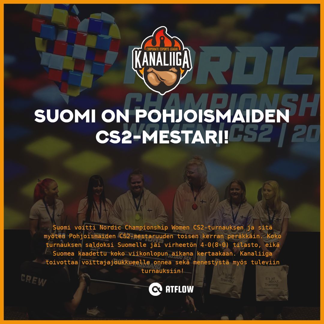 🏆 MESTARUUSJUHLIA RUOTSISSA! 🏆 

Kanaliiga onnittelee koko Suomen voittajajoukkuetta! 

Yhteistyötä mahdollistamassa: 
@vilpe_global <a href="/CodemateLtd/">Codemate</a> 

Kanaliigaa sponsoroi:
<a href="/atflow/">atFlow</a>

#kanaliiga #nordiskamästerskapen #nmcs2