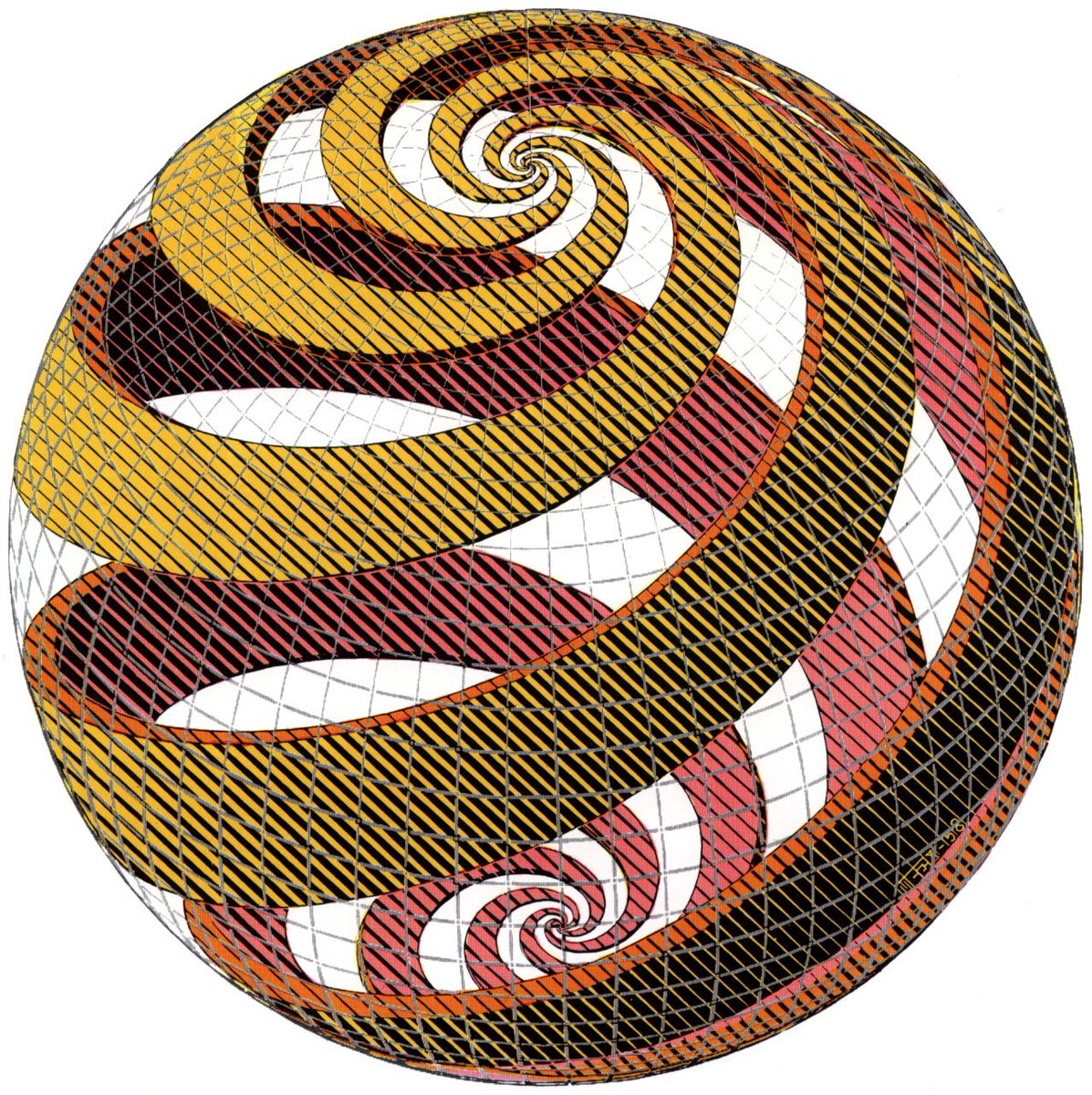 Sphere Spirals #artbots #escher