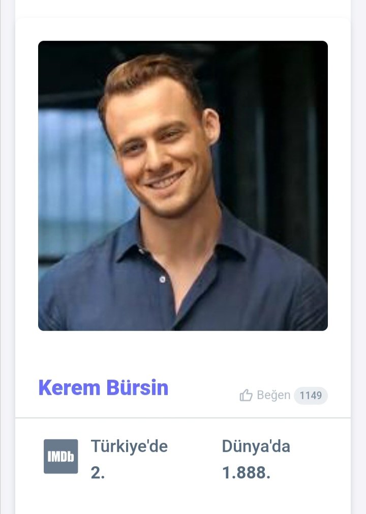 Esta semana, según Socipol, la clasificación en IMDb es la siguiente. 

2° - Turquía
1.888 a nivel mundial. 

#KeremBürsin