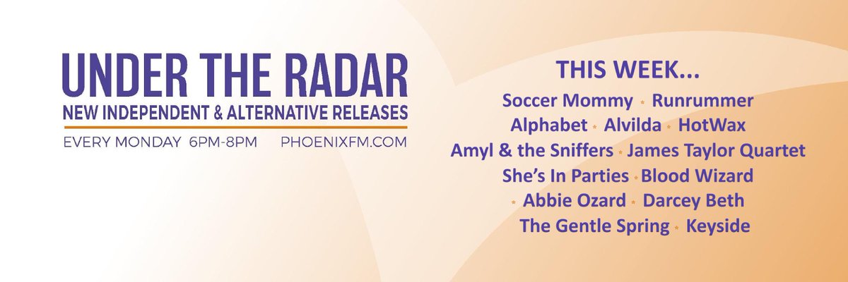 overtimer's tweet photo. Tonight 6-8pm on @phoenixfm new music from @sopharela @hotwaxbandd @keysideliv @Runrummermusic @darceybethh @bloodwizrd @shesinparties__ @giftbandnyc @sophiegsinger @mtmiseryband @alphabet_band @abbieOzard @theritz_band @frantowndeli @mskaraconnolly @genevievemiles_ @chillijesson https://t.co/nTrb0kkjQG