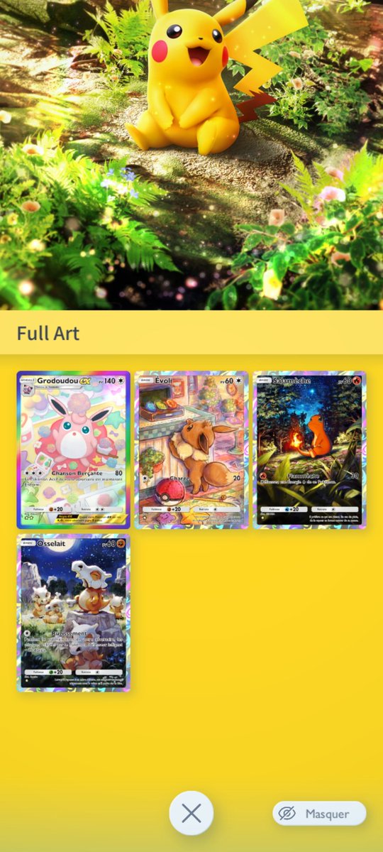 Je ressort de ma grotte pour vous dire qu'on m'a définitivement perdu avec le Pokemon Pocket qui sort mercredi-jeudi (oui j'ai triché pour y jouer plus tôt 🤫)

Objectif 1 - collectionner tous les arcanin/caninos à venir
