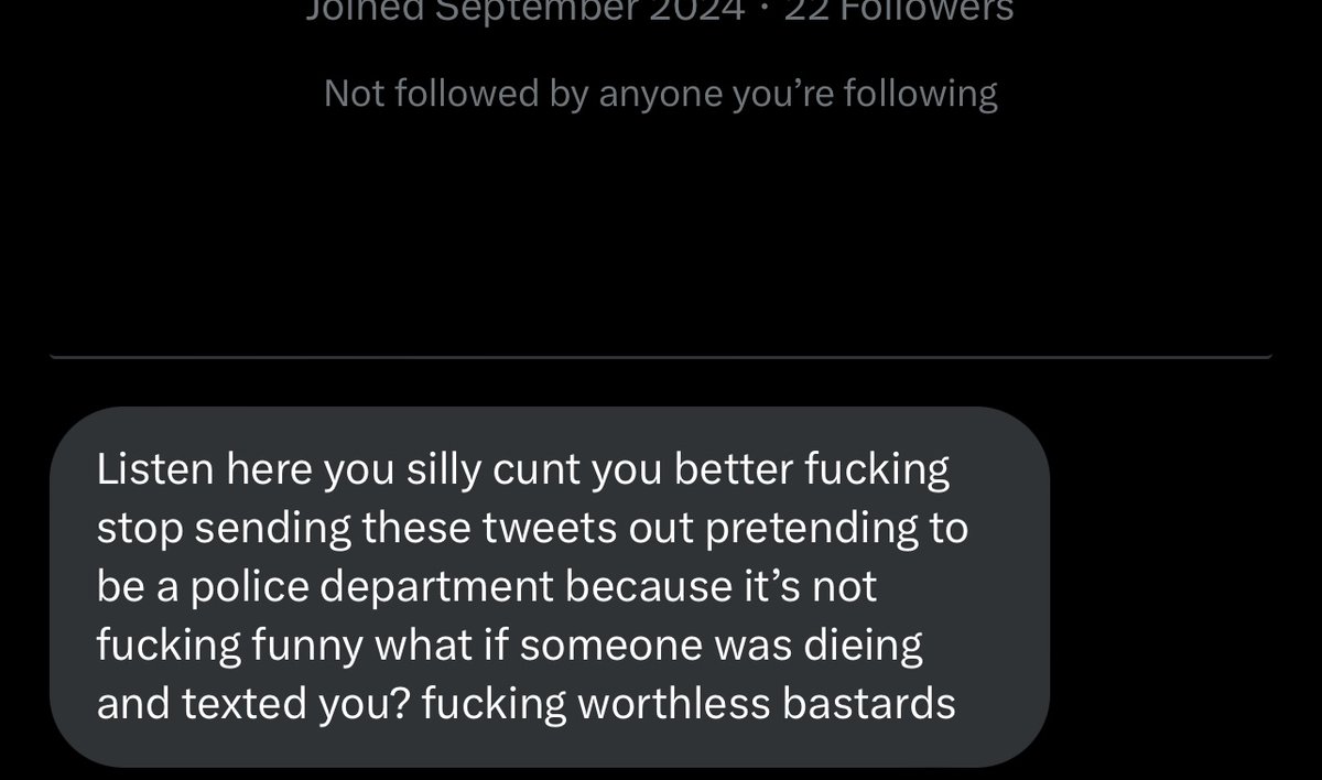 Another delightful DM received 

Sorry mate