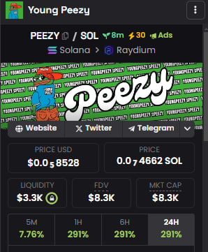 PeezyOnSolana's tweet photo. ADS live on dex

Ca: F4qyySy81wyujjSpFSYX5sQ3wb5rYcqwna2pezdDEYs8
https://t.co/NWsLq9FY89 https://t.co/QnKRlJDP3V