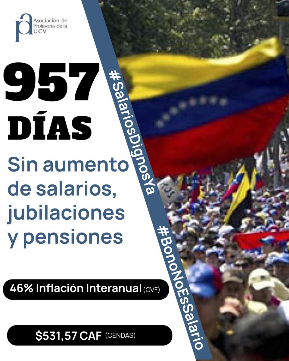 #UCV #Profesores #Venezuela #SalariosDignosYa #BonoNoEsSalario