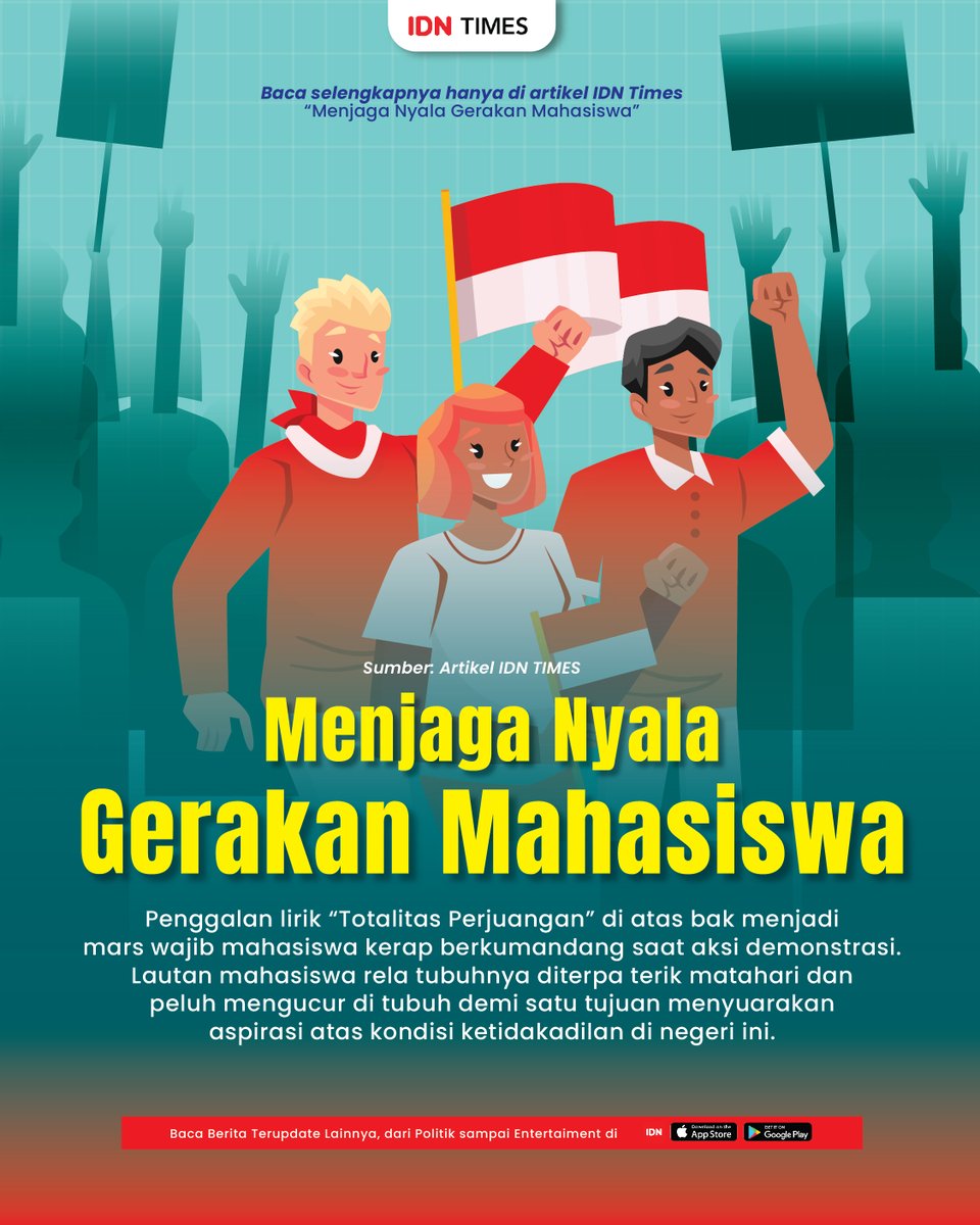 Kritis terhadap penegakan hukum, keadilan dan perjuangan melekat kepada mahasiswa saat menyuarakan aspirasi. Idealisme mahasiswa saat ini lebih terbuka dan kritis, menggunakan data dan fakta dalam menyuarakan ketidakadilan

[THREAD]

#IDNTimes #IDNTimesHyperLocal #IDNTimesLampung