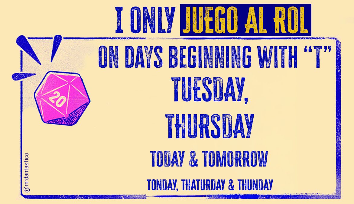 Os vengo a decir mi método para saber cuándo tenéis que jugar al rol