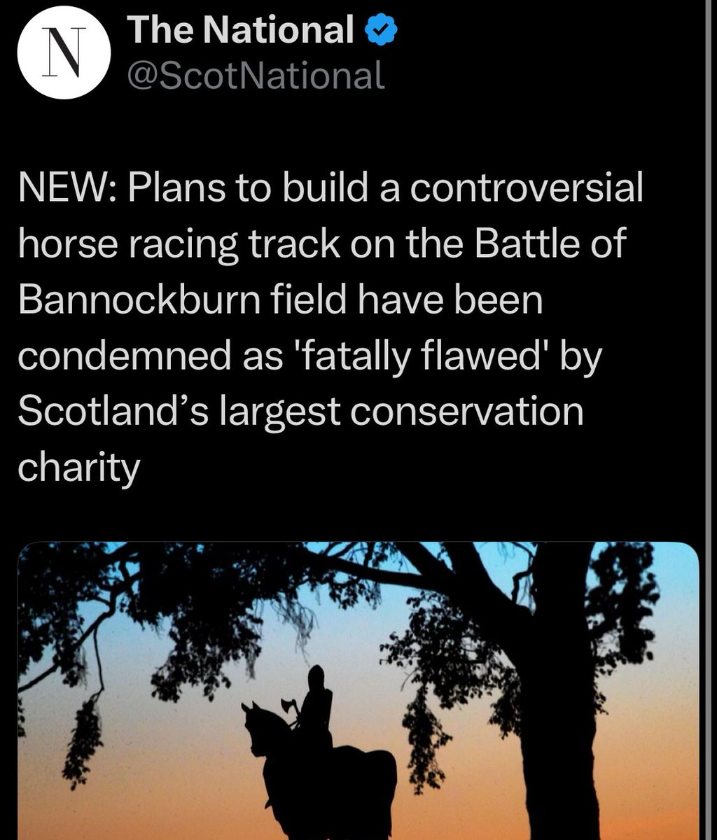 J4m35c4mpb3ll's tweet image. Let’s face it, there should be ''NO DEVELOPMENT'' on the Bannockburn Battlefield it’s an ancient grave ffs.

Thousands of Scots &amp;amp; English lost their lives there, leave them in peace.

All this for a bunch of heartless, greedy libertarians.