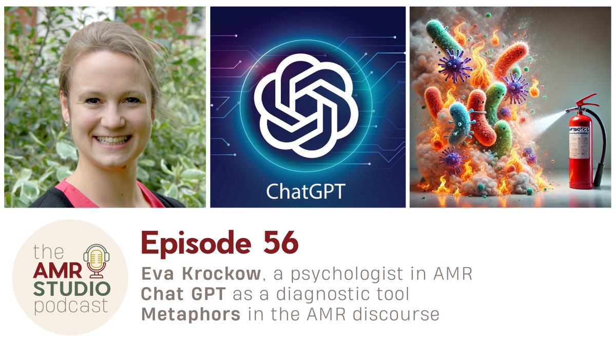 UAC_UU's tweet photo. Woop woop🤩 after a long break, #theAMRstudio is BACK! In this episode we bring you
👥a great conversation with @EM_Krockow
💬how GPTs might be useful to determine #AntibioticResistance
🧯the use of #metaphors in the #AMR discourse
Tune in and share!👇
https://t.co/8RcC8sJpXl https://t.co/UV0W4kJO6I