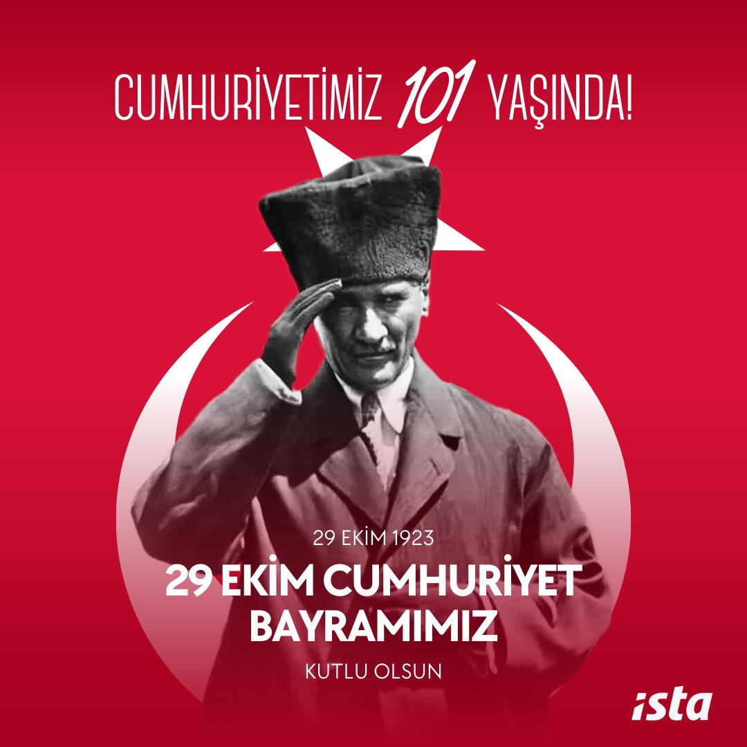 29 Ekim Cumhuriyet Bayramımız Kutlu Olsun.

#29ekim #29ekimcumhuriyetbayramı #29ekimcumhuriyetbayramımızkutluolsun #cumhuriyetbayramı