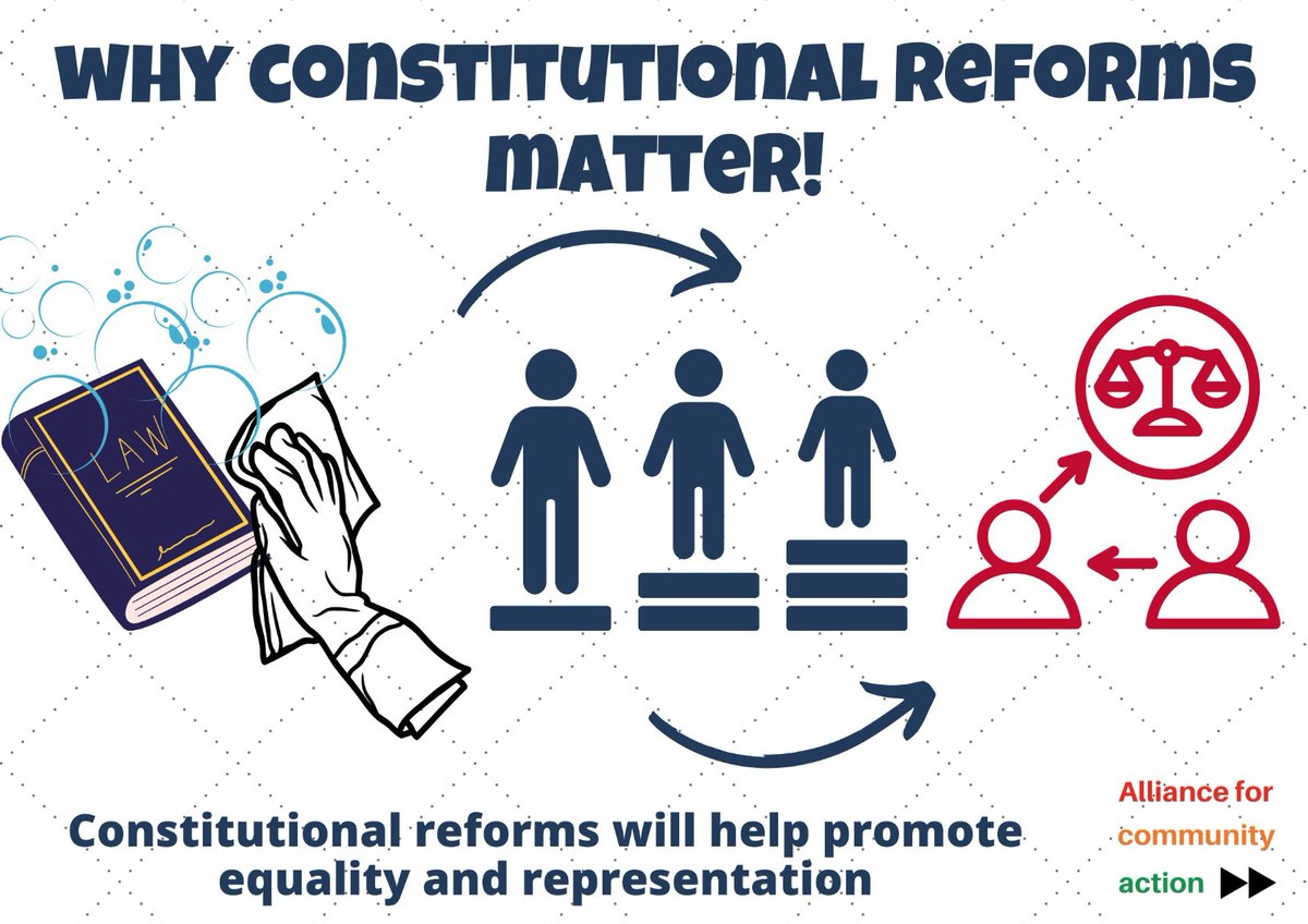 Sharonphiri01's tweet photo. For a developing country like zambia, there's need for reforms that promote equality and representation without any form of discrimination.
@HHichilema
#zambianconstitution
#constitutionreforms
#Fixit https://t.co/nrSSwdCfDG
