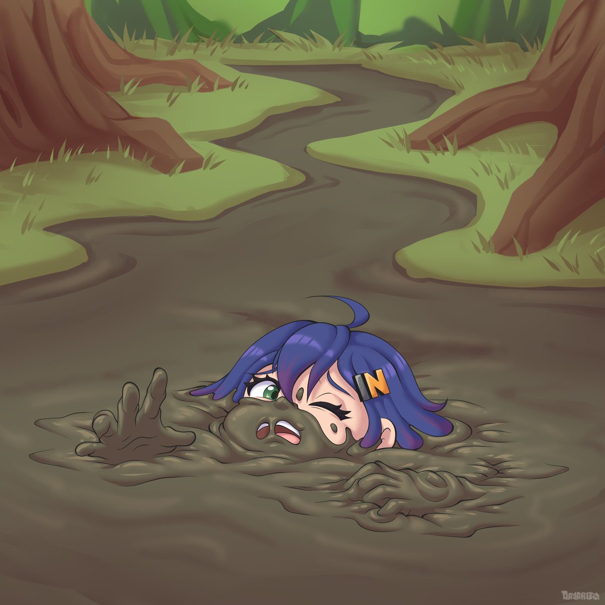 Qajarito's tweet photo. Belle in a deep forest bog~ 
[Commission sequence for @/Eagle347] https://t.co/B6mIUFFd7a