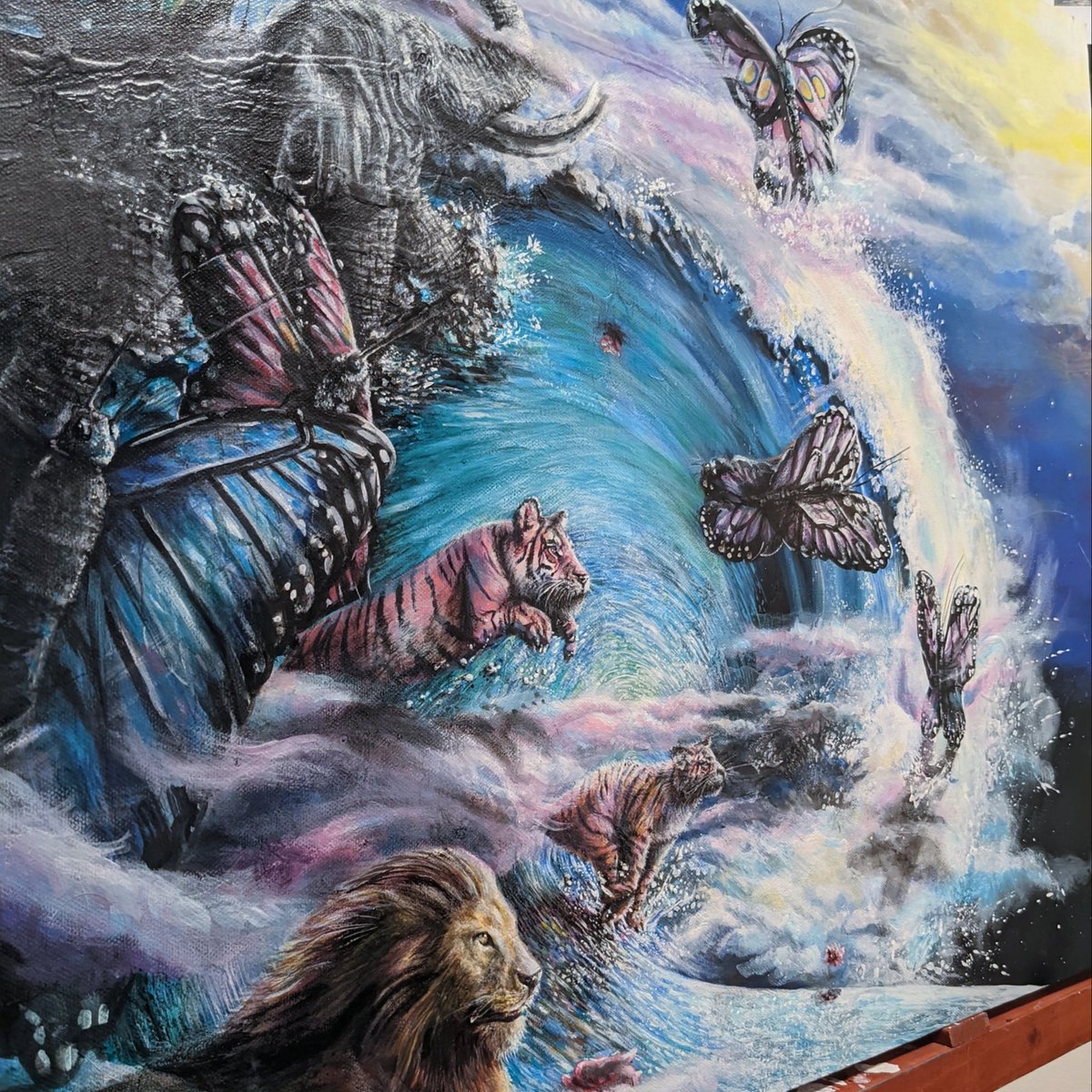 2020, Acrylic on Canvas 

Beasts and Butterflies 

#painting #Surrealism